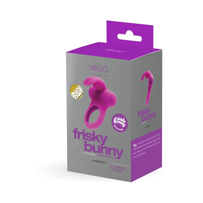 Frisky Bunny Rechargeable Vibrating Ring - SexToy.com