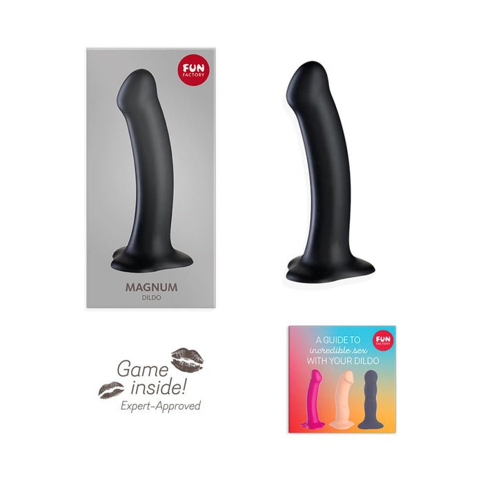 Fun Factory Magnum 7" Silicone Dildo - Black - SexToy.com