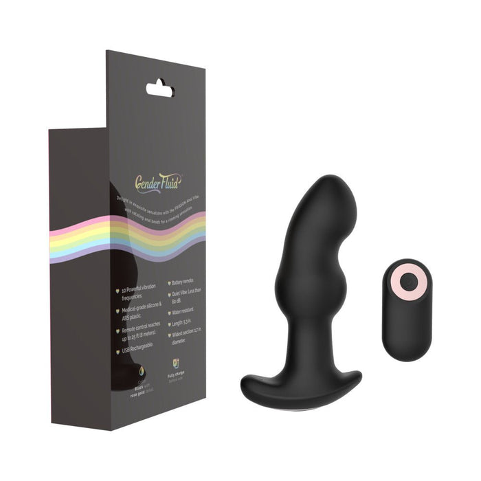 Gender Fluid Frisson Anal Vibe With Remote Silicone Black - SexToy.com