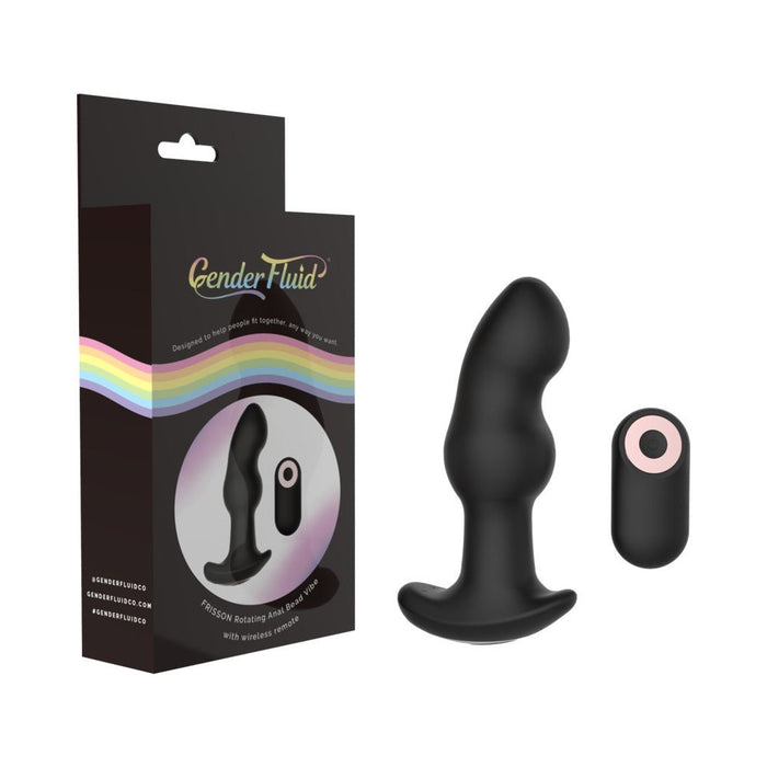 Gender Fluid Frisson Anal Vibe With Remote Silicone Black - SexToy.com