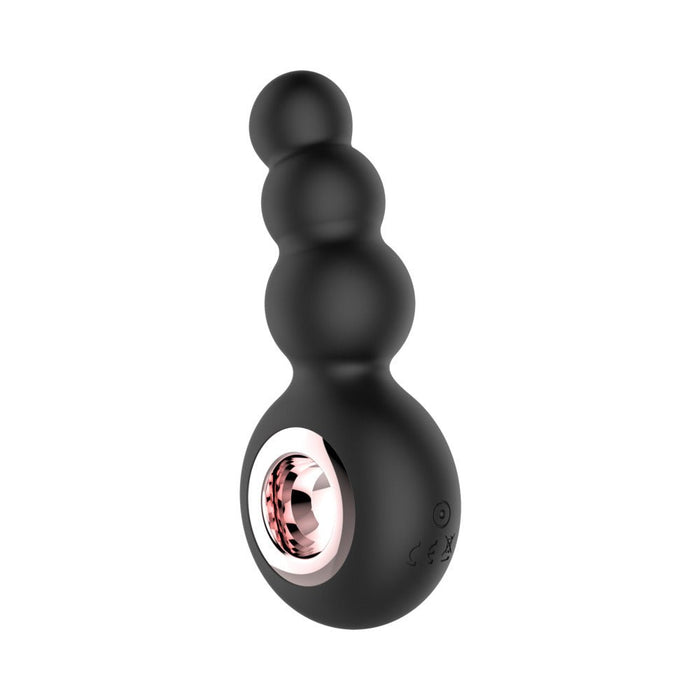 Gender Fluid Quiver Anal Ring Bead Vibe Silicone Black - SexToy.com