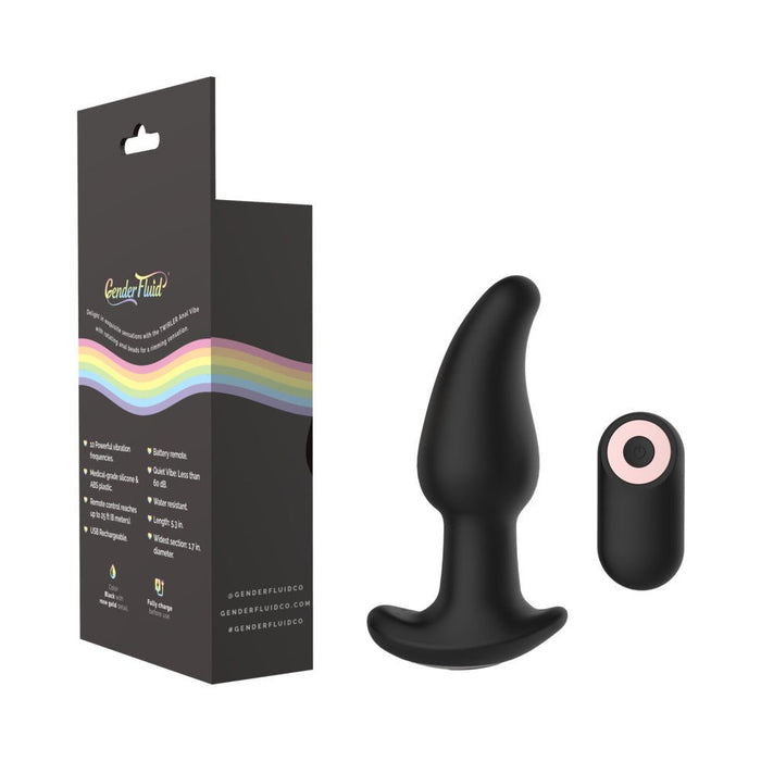 Gender Fluid Twirler Anal Vibe With Remote Silicone Black - SexToy.com