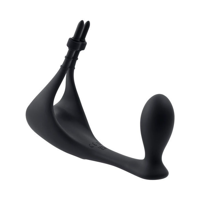 Gender X Back It Up Rechargeable Lasso C - ring And Plug With Remote Silicone Black - SexToy.com