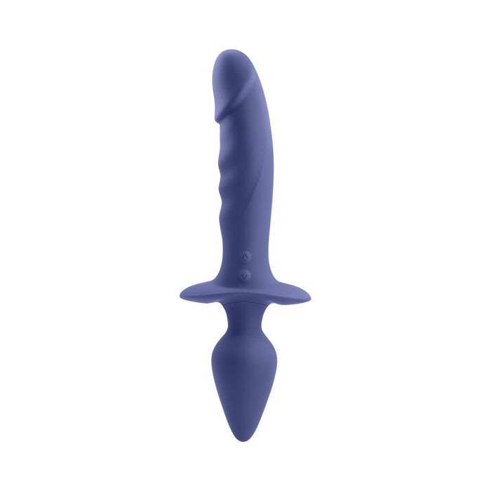 Gender X Dual Defender Rechargeable Silicone Dual End Vibrator With Remote Purple - SexToy.com