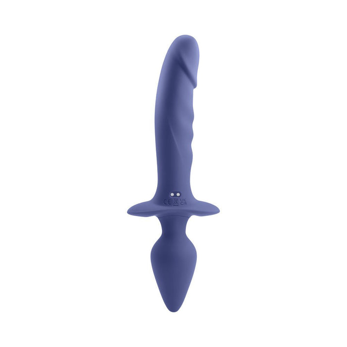 Gender X Dual Defender Rechargeable Silicone Dual End Vibrator With Remote Purple - SexToy.com