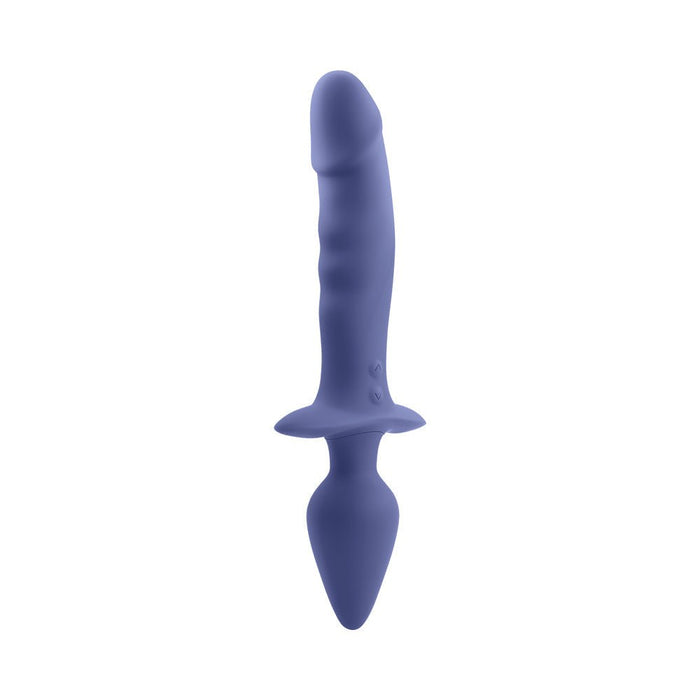 Gender X Dual Defender Rechargeable Silicone Dual End Vibrator With Remote Purple - SexToy.com