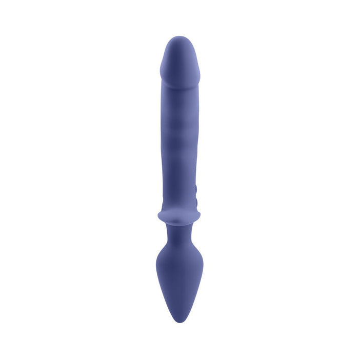 Gender X Dual Defender Rechargeable Silicone Dual End Vibrator With Remote Purple - SexToy.com