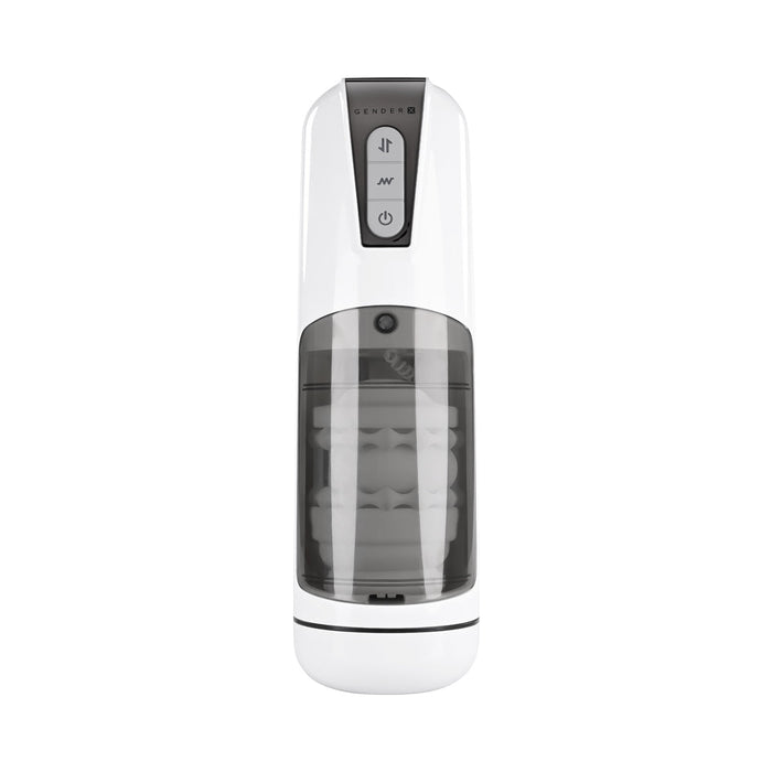 Gender X Get Your Stroke On Rechargeable Stroker Tpe White - SexToy.com