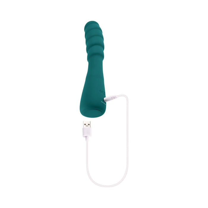 Gender X Scorpion Rechargeable Silicone Vibrator Teal - SexToy.com