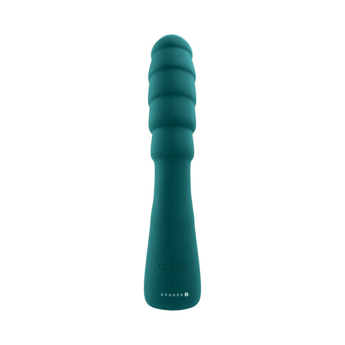 Gender X Scorpion Rechargeable Silicone Vibrator Teal - SexToy.com