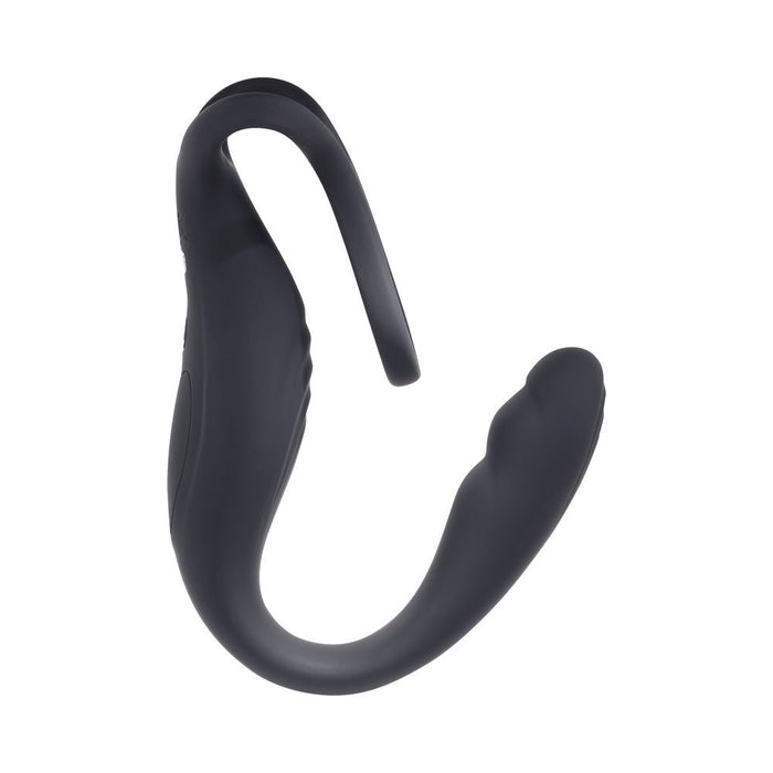 Gender X The Wrangler Rechargeable Silicone Vibrating C - ring With Remote Black - SexToy.com