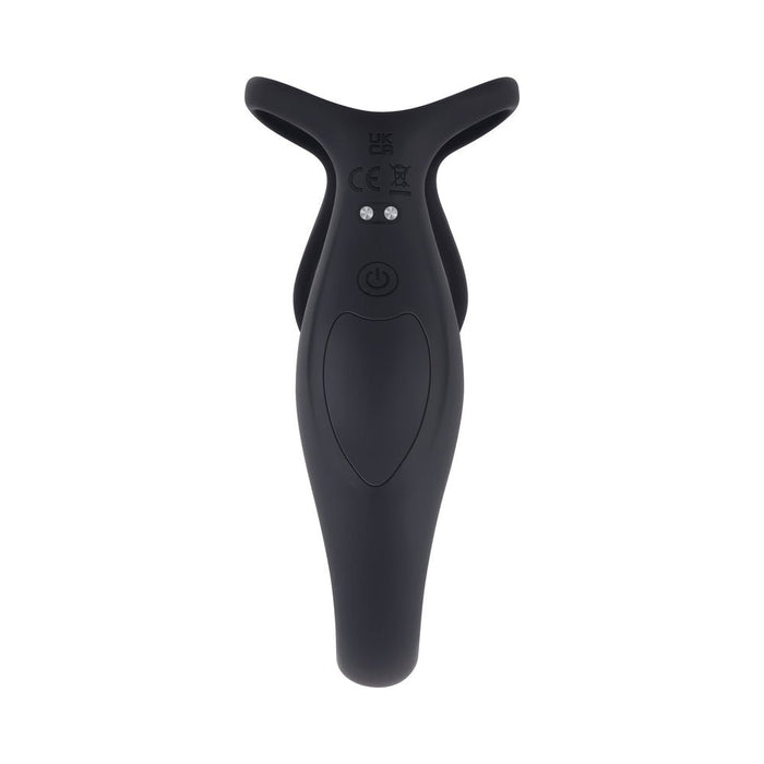 Gender X The Wrangler Rechargeable Silicone Vibrating C - ring With Remote Black - SexToy.com