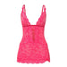 Get It Girl Plunge Chemise & G - Set Diva Pink 2Xl - SexToy.com