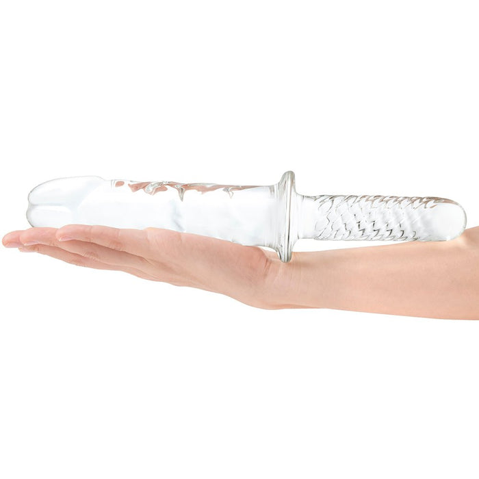 Glas 11 in. Girthy Cock Double Ended with Handle - SexToy.com