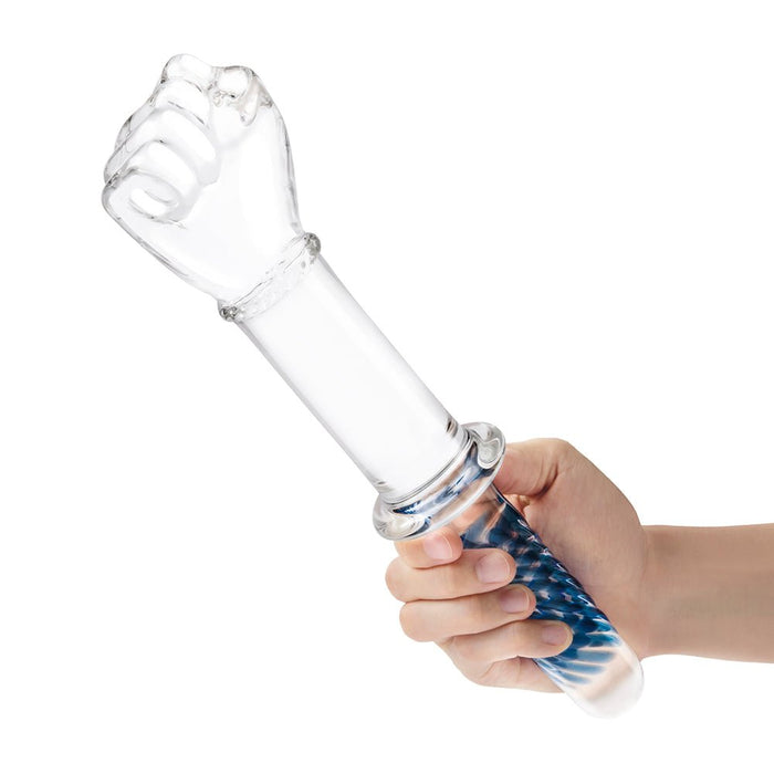 Glas 11 in. Glass Fist Double Ended with Handle Grip - SexToy.com