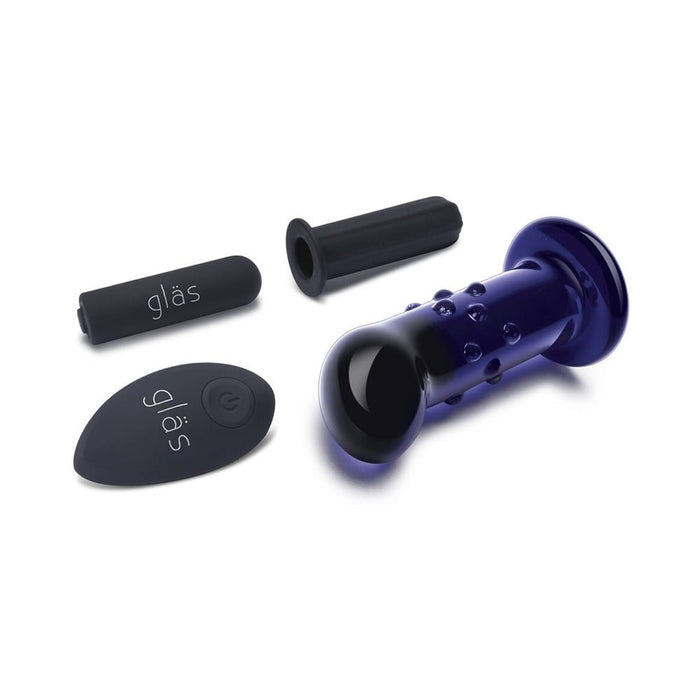 Glas 4 Rechargeable Remote Controlled Vibrating Dotted G - Spot/P - Spot Plug - SexToy.com