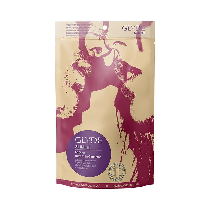 Glyde Slimfit Latex Condoms 36 - pack - SexToy.com