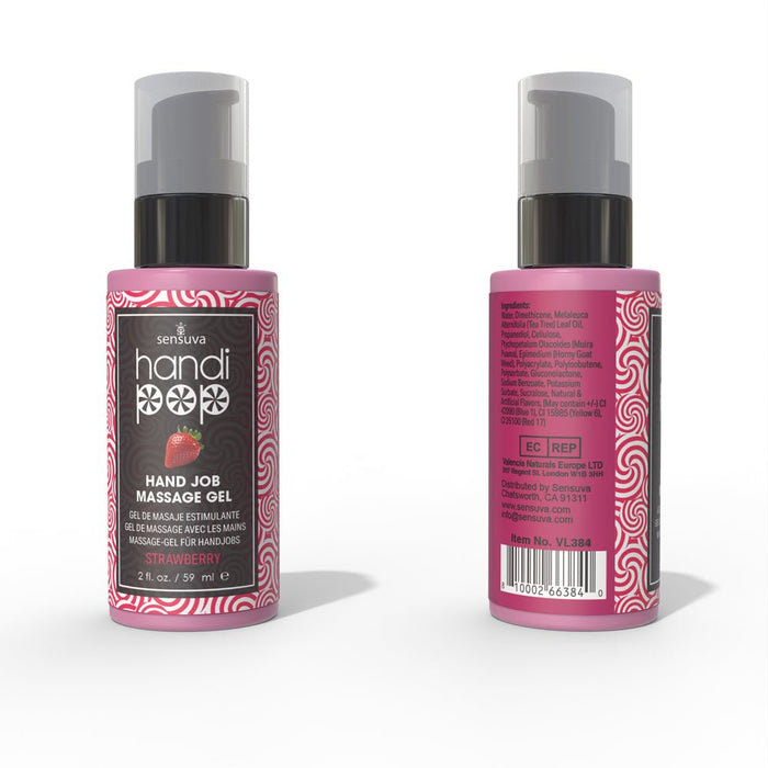 Handipop Massage Gel Strawberry 2oz - SexToy.com