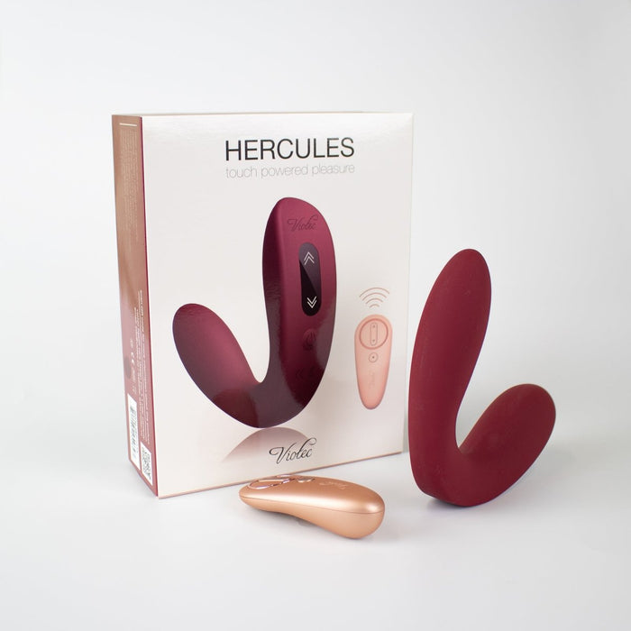 Hercules Remote C - shape Vibrating Plug Red - SexToy.com