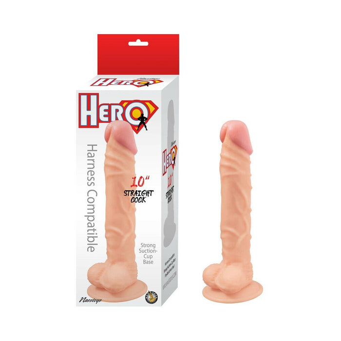 Hero Straight Cock 10 In. White - SexToy.com