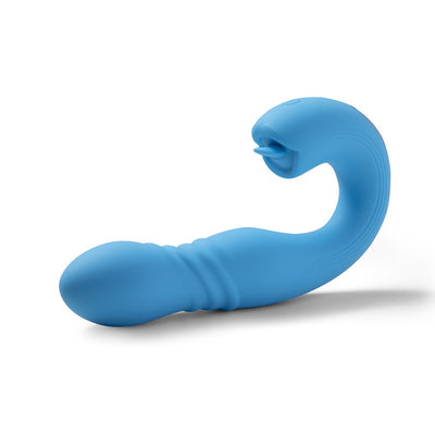 Honey Play Box Joi Thrust App Controlled Thrusting G-spot Vibrator & Tongue Clit Licker
