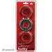 Hunky Junk 3 Pack C Ring - Cherry/Tar Ice - SexToy.com