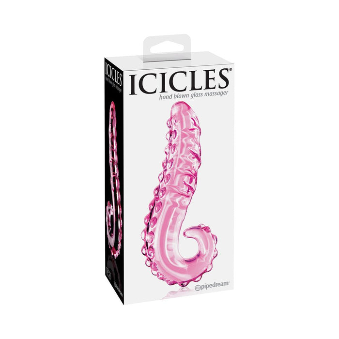 Icicles No 24 Glass Dong 6 Inches - Pink - SexToy.com