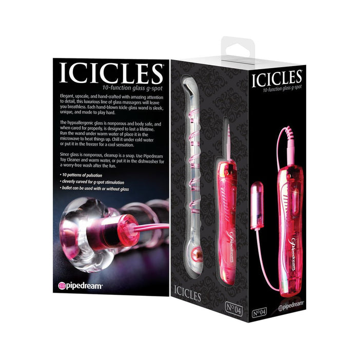 Icicles No 4 Glass Massager Clear - SexToy.com