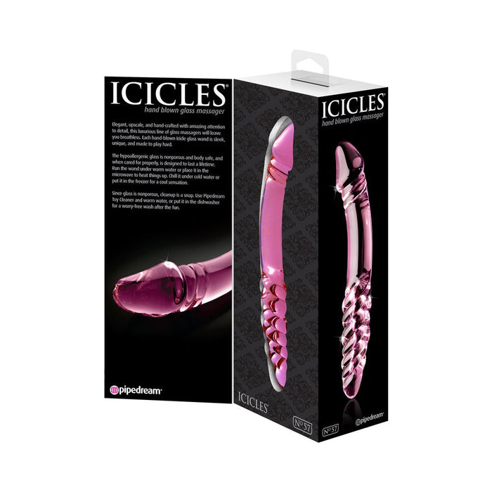 Icicles No 57 Glass Double Dildo Pink - SexToy.com