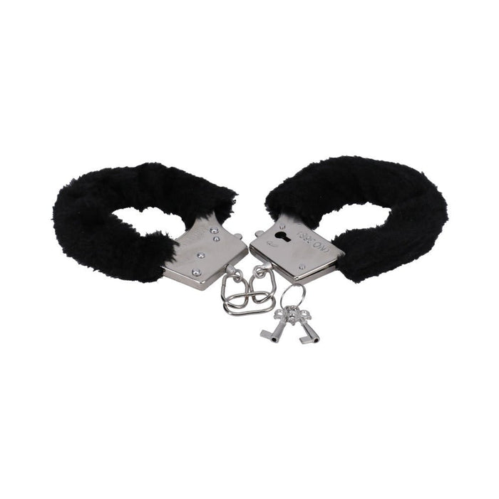 In A Bag Furry Handcuffs Black - SexToy.com