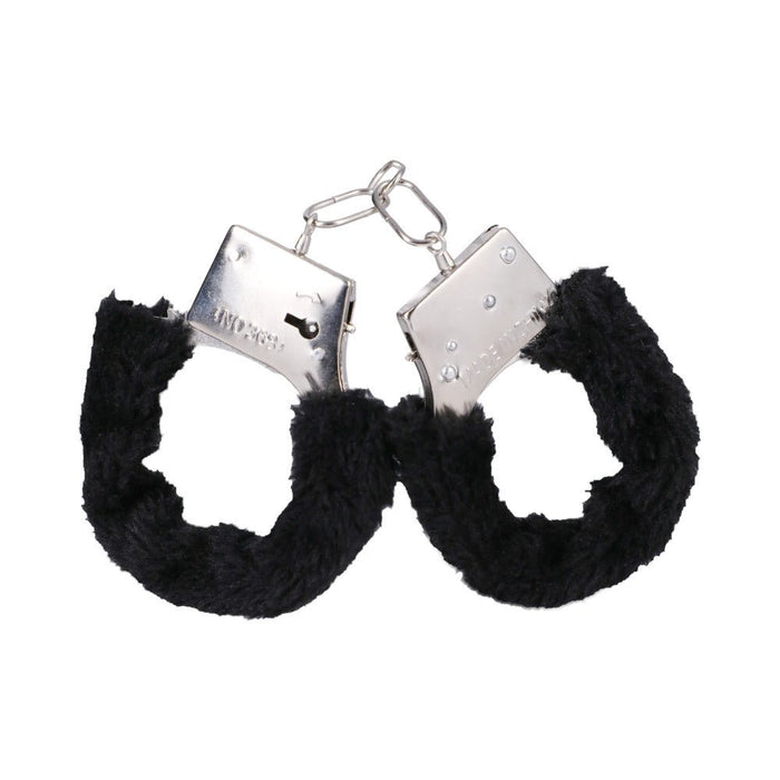 In A Bag Furry Handcuffs Black - SexToy.com