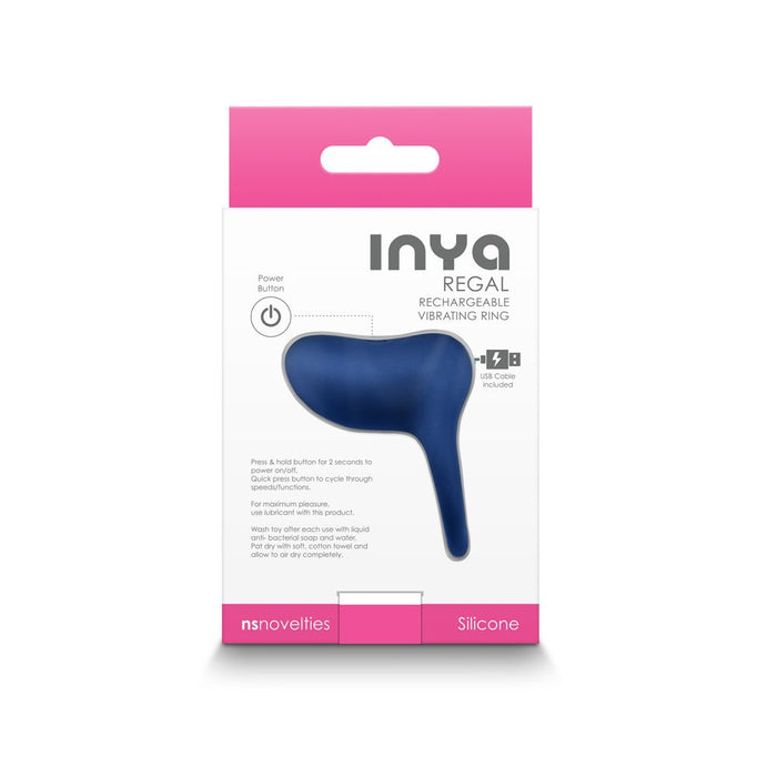 Inya Regal Vibrating Ring Blue - SexToy.com