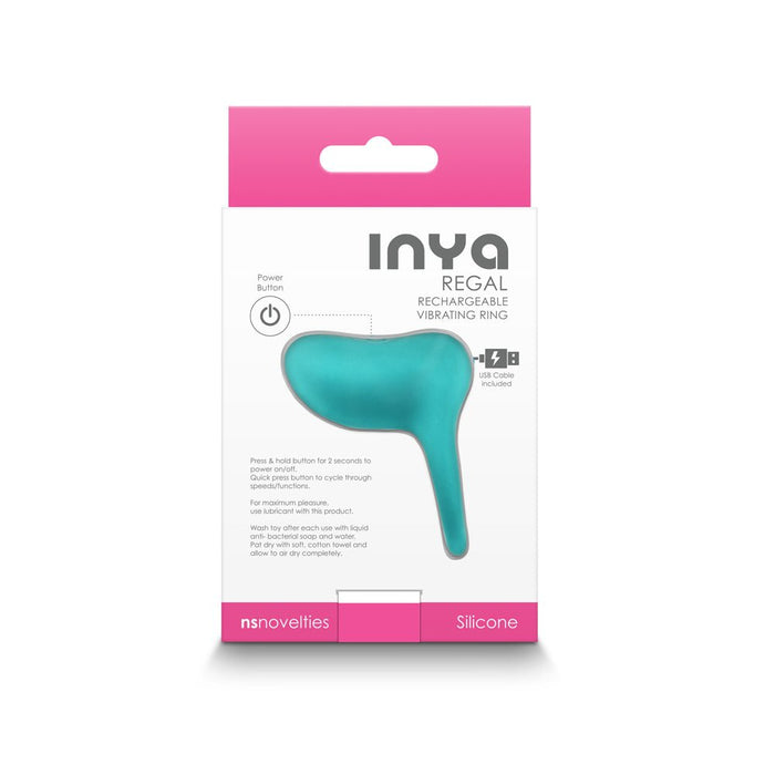 Inya Regal Vibrating Ring Teal - SexToy.com