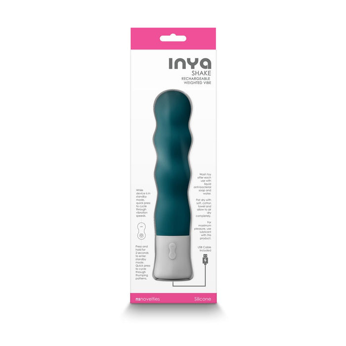 Inya Shake Weighted Vibe Dark Teal - SexToy.com