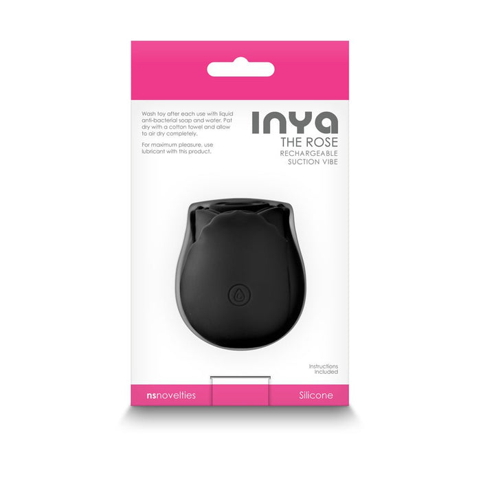 Inya The Rose Rechargeable Suction Vibe Black - SexToy.com