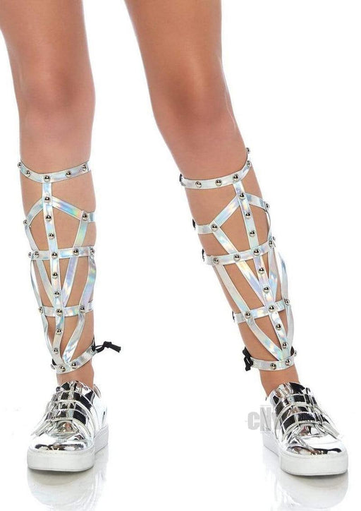 Iridescent Studded Shin Guards Os Slv - SexToy.com