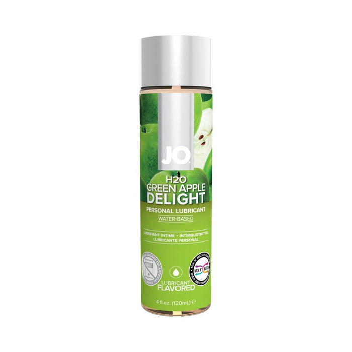 Jo H2O Flavored Lube Green Apple 4 Ounce - SexToy.com