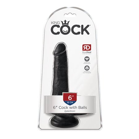 Kc 6 Cock W/balls Black - SexToy.com