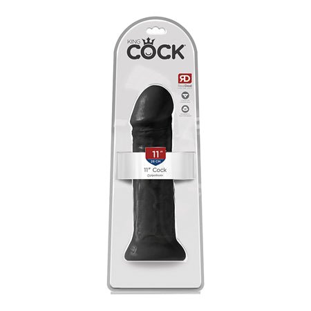 King Cock 11in Cock Black - SexToy.com