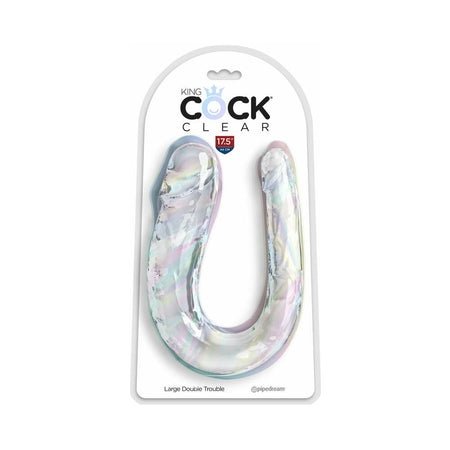 King Cock Clear Large Double Trouble - SexToy.com