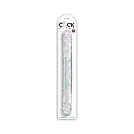 King Cock Double Dildo 18in Clear - SexToy.com