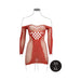 Le Desir Long - sleeved Net Mini Dress Sunset Glow O/s - SexToy.com