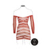 Le Desir Long - sleeved Net Mini Dress Sunset Glow O/s - SexToy.com