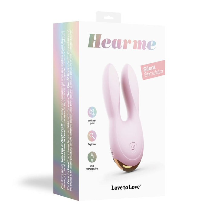 Love To Love Hear Me Rechargeable Silicone Flexible Ear Vibrator Baby Pink - SexToy.com