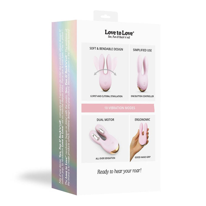 Love To Love Hear Me Rechargeable Silicone Flexible Ear Vibrator Baby Pink - SexToy.com