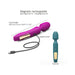 Love To Love R - evolution Rechargeable 3 - in - 1 Wand Vibrator Sweet Orchid - SexToy.com