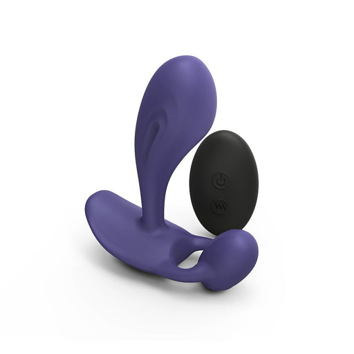 Love To Love Witty Rechargeable Remote - controlled Silicone P & G Vibrator Midnight Indigo - SexToy.com