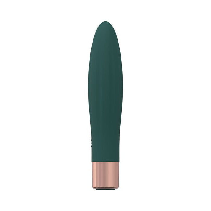 Loveline Fame 10 Speed Mini - vibe Silicone Rechargeable Waterproof Forest Green - SexToy.com