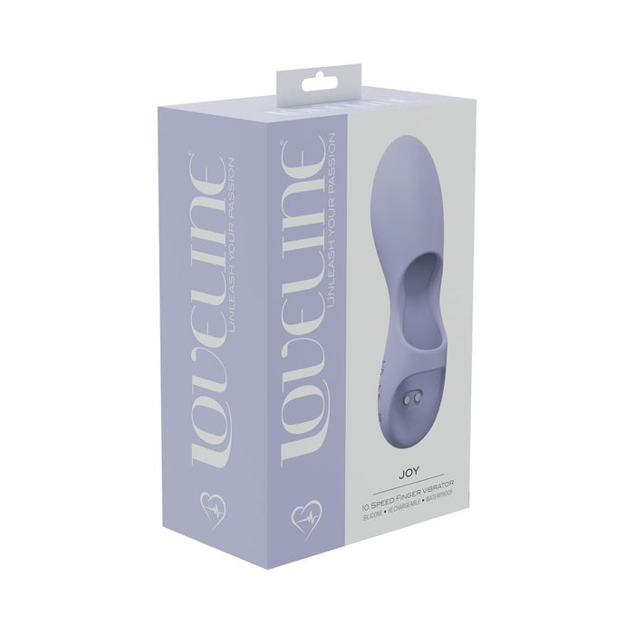 Loveline Joy 10 Speed Finger Vibe Silicone Rechargeable Waterproof Lavender - SexToy.com