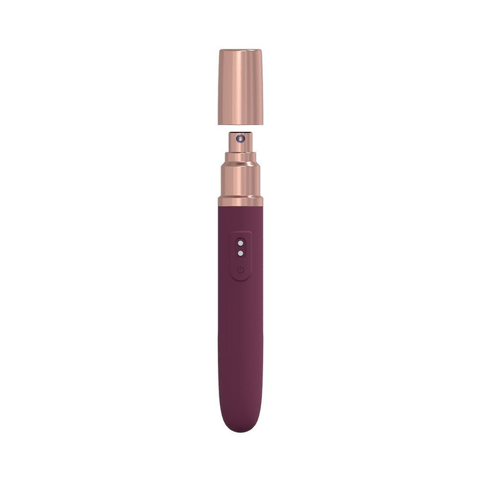 Loveline The Traveler 10 Speed Travel Vibe Silicone Rechargeable Waterproof Burgundy - SexToy.com